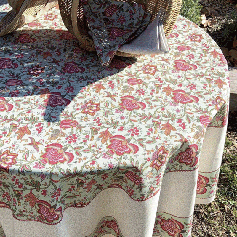 COLOMBE Round Cotton Tablecloth