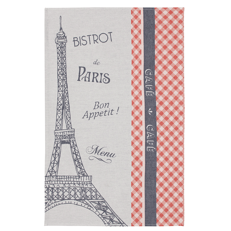 How about having a lunch in Paris  with this jacquard tea towel. Available on French Bliss