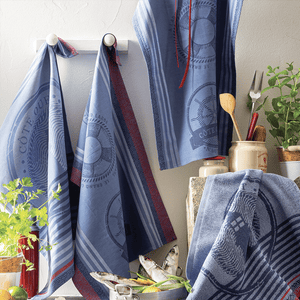 Back to Bretagne... this tea towel brings a marine theme for your home by the ocean with a French twist.