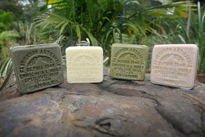 French Bliss is selling French products online in Australia. Discover the 125g scented soap bars for an extreme body care. These are enriched in organic olive oil with the frafrance of honey, green clay, donkey s milk and lavender to suit all skin types..