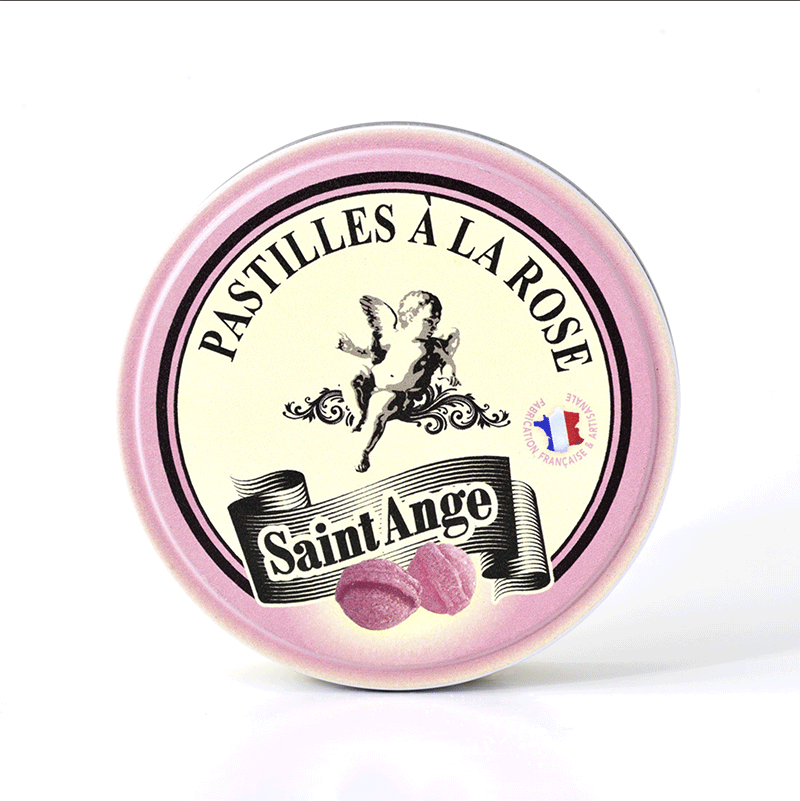 Discover Rose flavoured pastilles for a sweet treat. 50 g of happiness in a tin box available on French Bliss online boutique. 100% made in France.