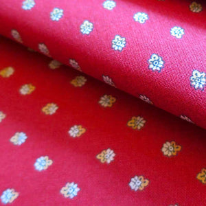 ESTEREL Patterned Red Cotton Tablecloth